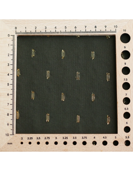 Viscose uni plumetis doré coloris vert kaki