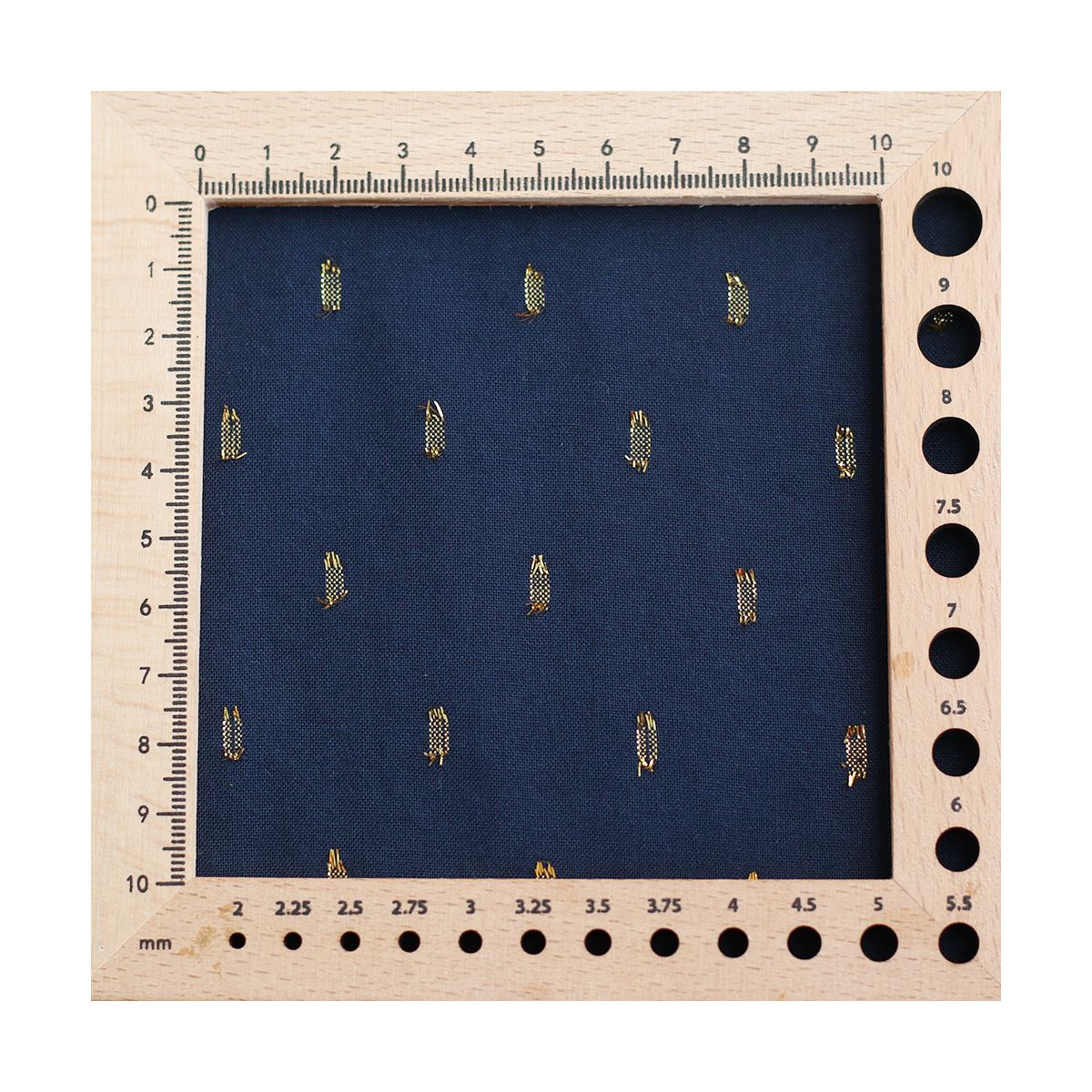 Viscose uni plumetis doré coloris bleu marine