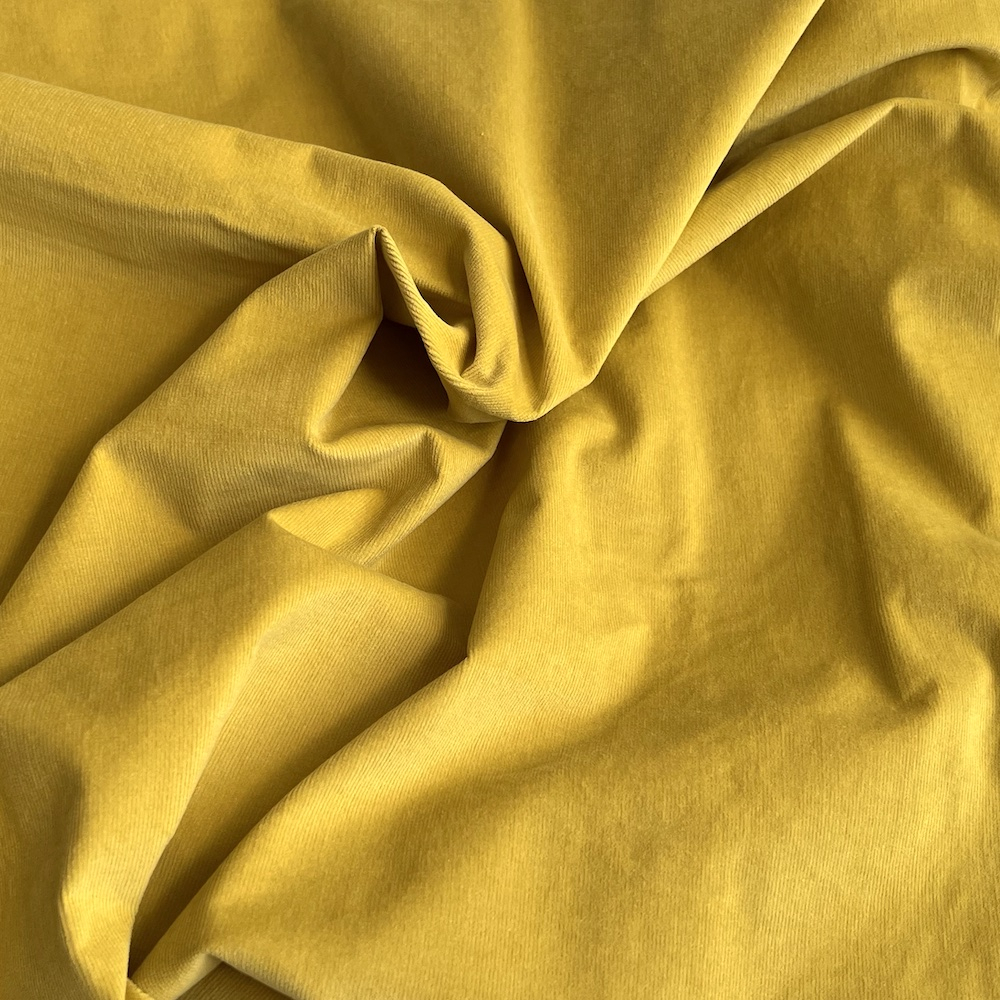 Velours milleraies stretch coton coloris safran Batikou - 1