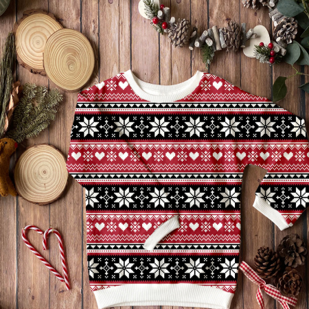 Jersey coton bio - Effet pull de noël ©Tygdrommär Qualité Oeko-tex - 3 Jersey coton bio - Effet pull de noël ©Tygdrommär Qualité Oeko-tex - 3