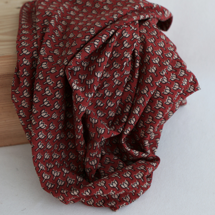 Mira B - Tissu indien coton hand block traditionnel