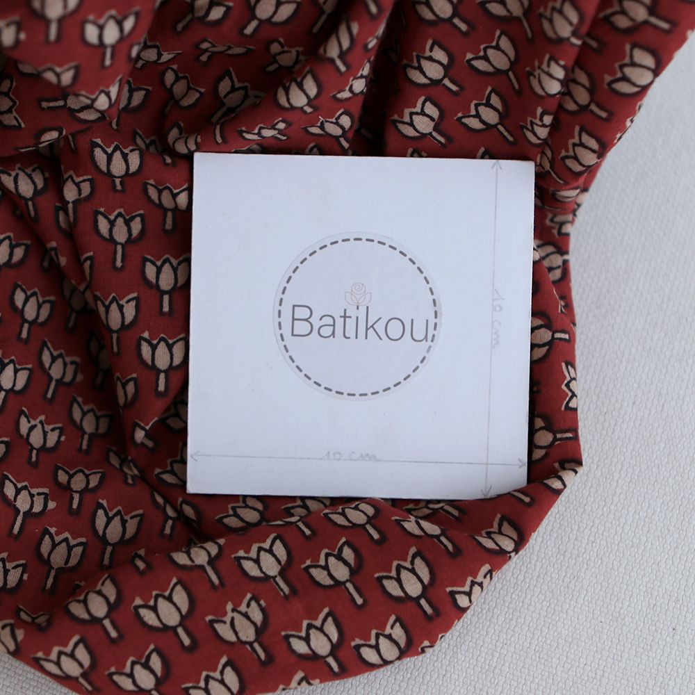 Mira B - Tissu indien coton hand block traditionnel