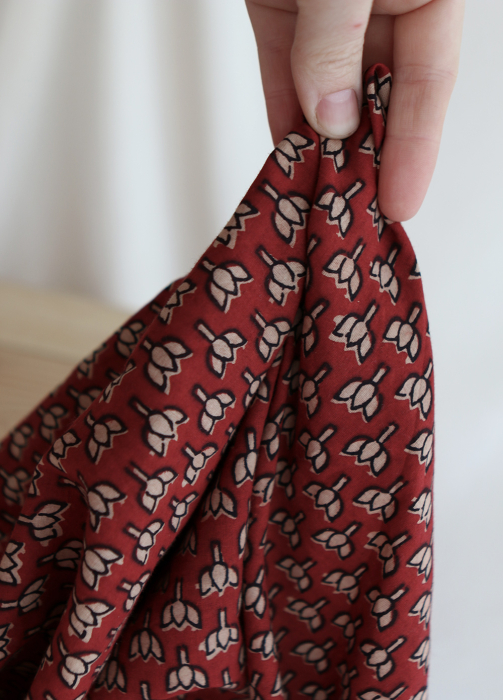 Mira B - Tissu indien coton hand block traditionnel