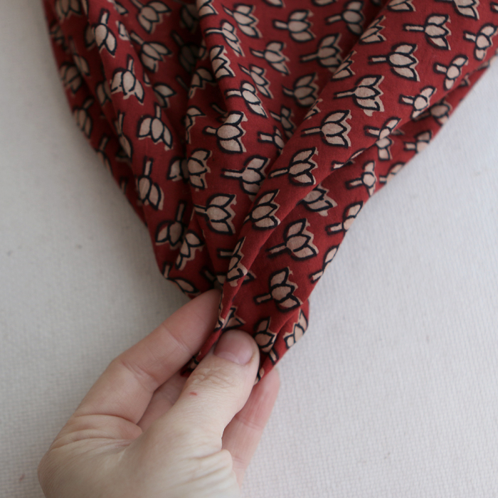 Mira B - Tissu indien coton hand block traditionnel