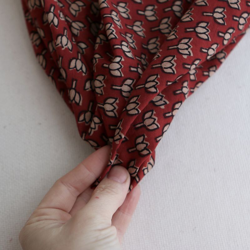 Mira B - Tissu indien coton hand block traditionnel