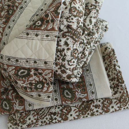 Neela - Tissu indien coton hand block traditionnel Neela - Tissu indien coton hand block traditionnel