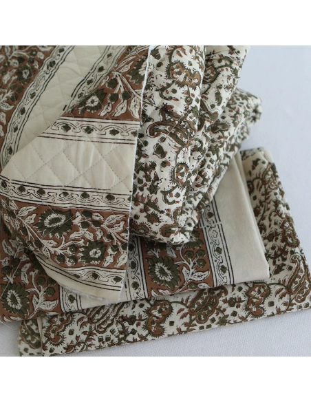 Neela - Tissu indien coton hand block traditionnel