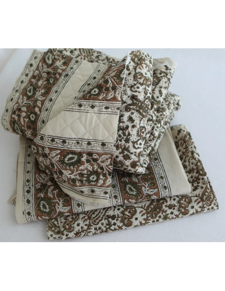 Neela - Tissu indien coton hand block traditionnel