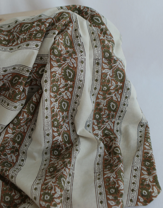 Neela B - Tissu indien coton hand block traditionnel