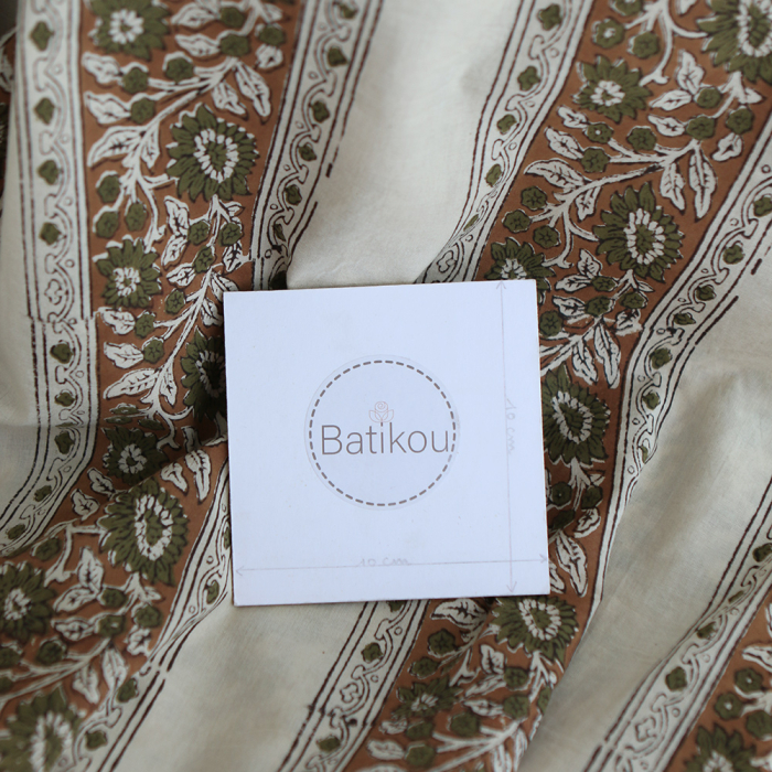 Neela B - Tissu indien coton hand block traditionnel