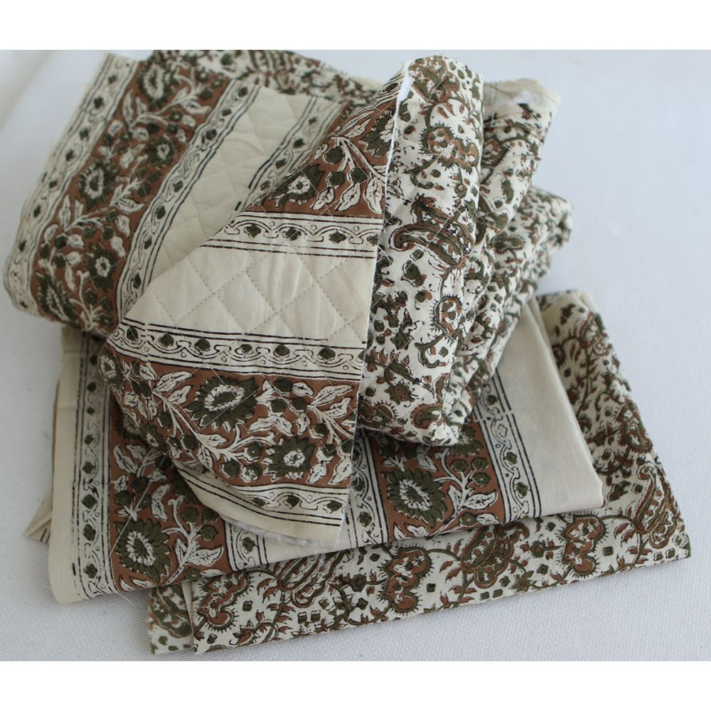 Neela B - Tissu indien coton hand block traditionnel