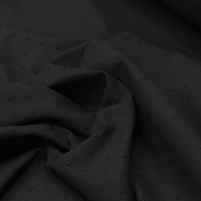 Plumetis de coton coloris noir