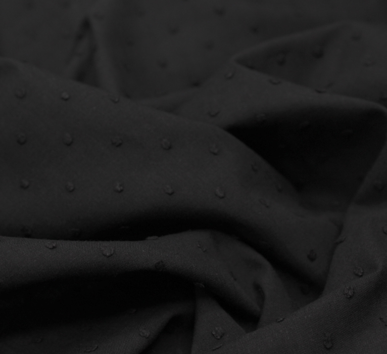 Plumetis de coton coloris noir