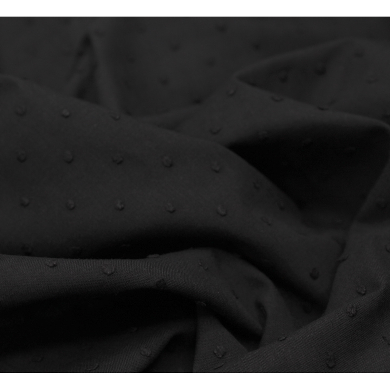 Plumetis de coton coloris noir