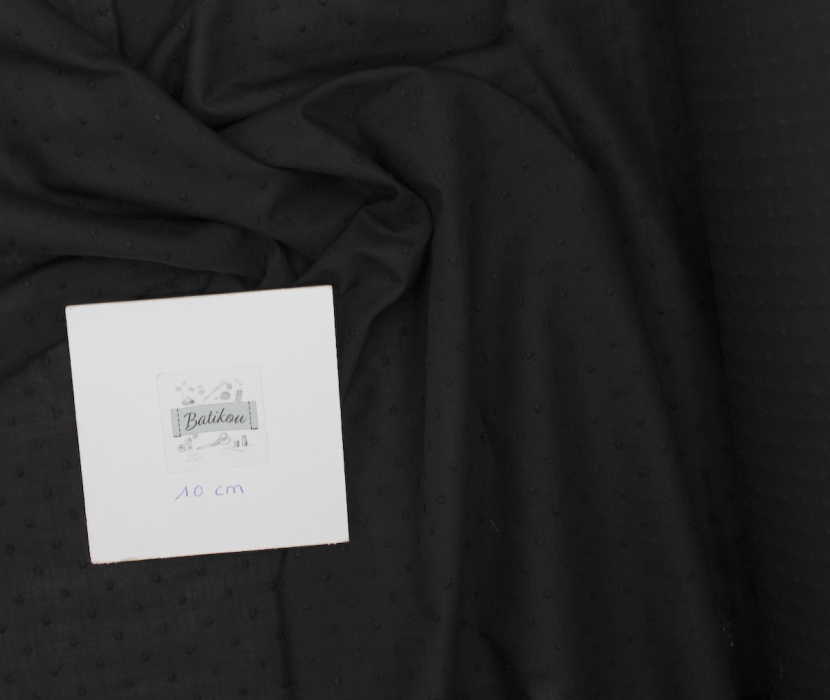 Plumetis de coton coloris noir