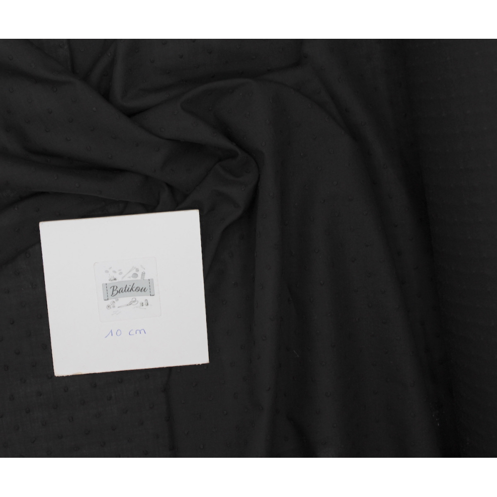 Plumetis de coton coloris noir