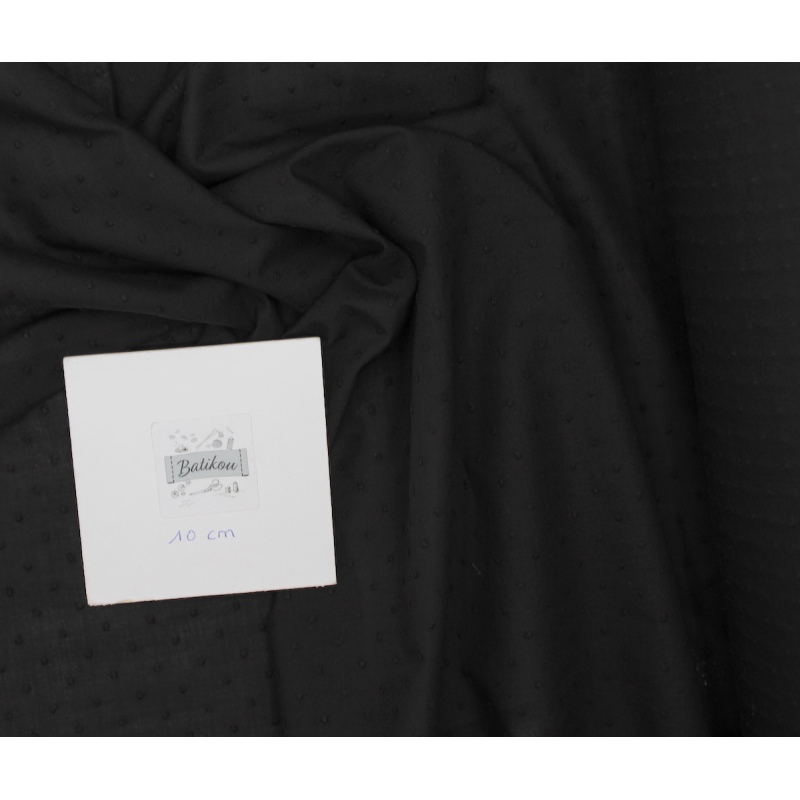 Plumetis de coton coloris noir