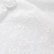 Broderie anglaise coton coloris ivoire