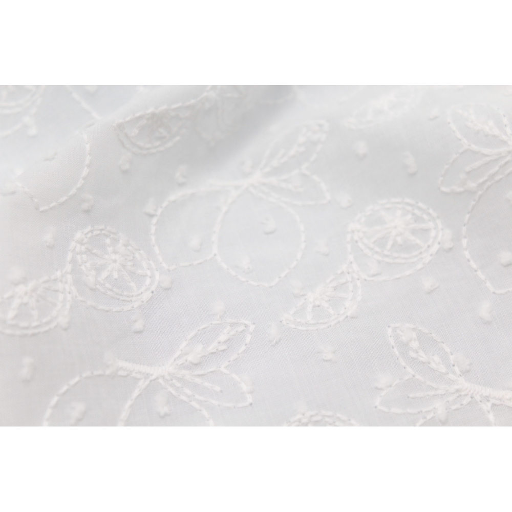Broderie anglaise coton coloris ivoire Broderie anglaise coton coloris ivoire