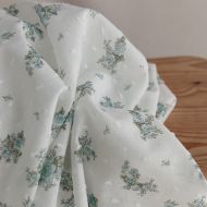 copy of Coline - Plumetis de coton imprimé fleuri menthe et rose