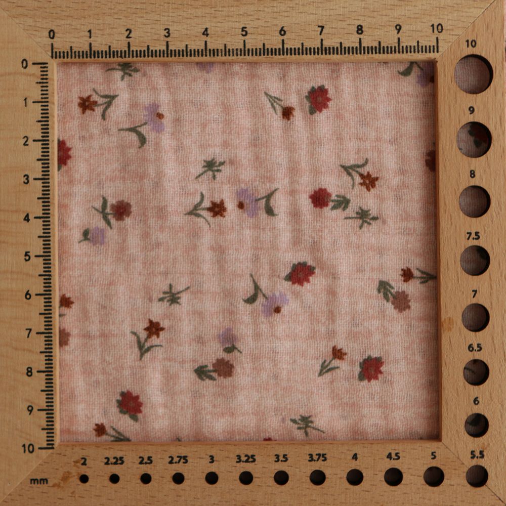 Maxime - Double gaze de coton double face coloris rose chiné