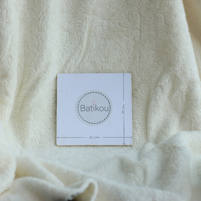 Tissu éponge épaisse100% coton non blanchi Bio organique