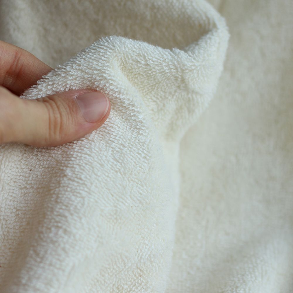 Tissu éponge épaisse100% coton non blanchi Bio organique