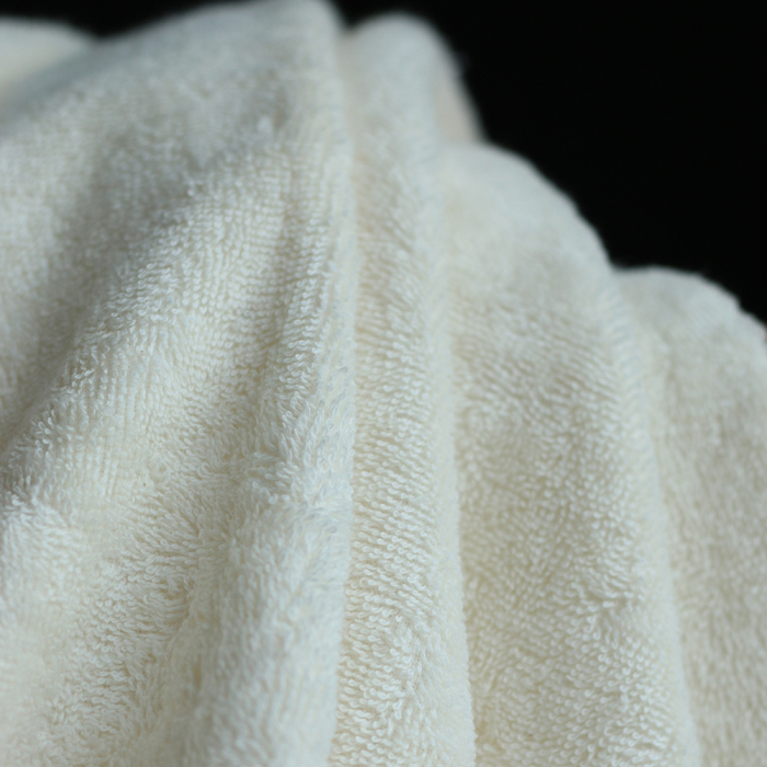 Tissu éponge épaisse100% coton non blanchi Bio organique