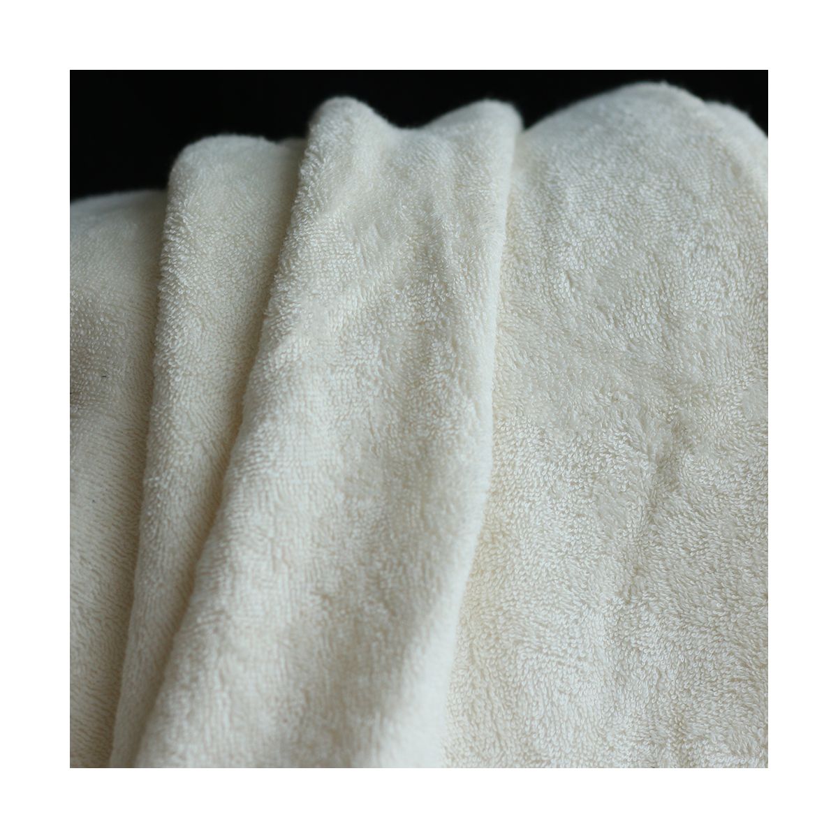 Tissu éponge épaisse100% coton non blanchi Bio organique Tissu éponge épaisse100% coton non blanchi Bio organique