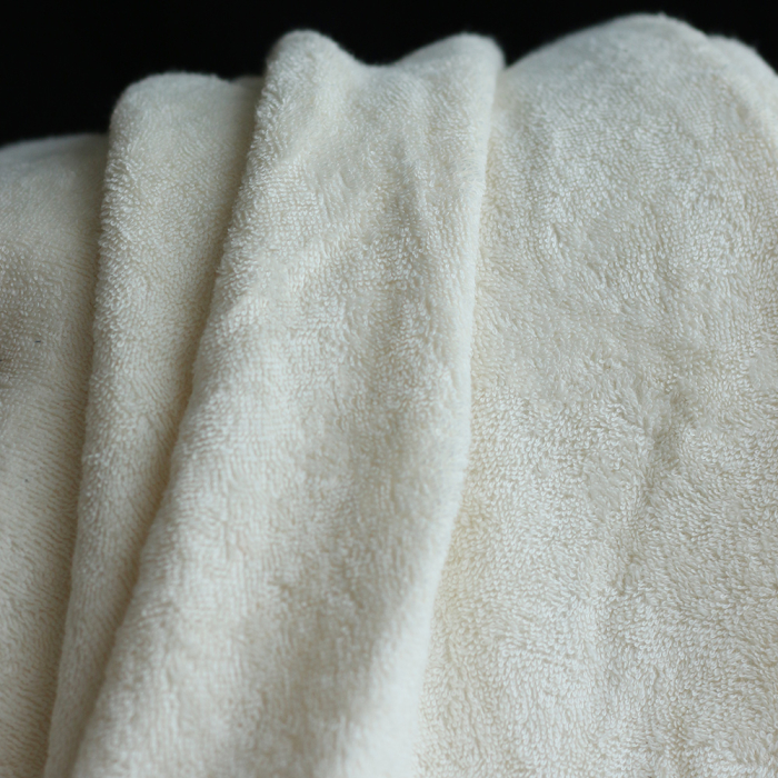 Tissu éponge épaisse100% coton non blanchi Bio organique