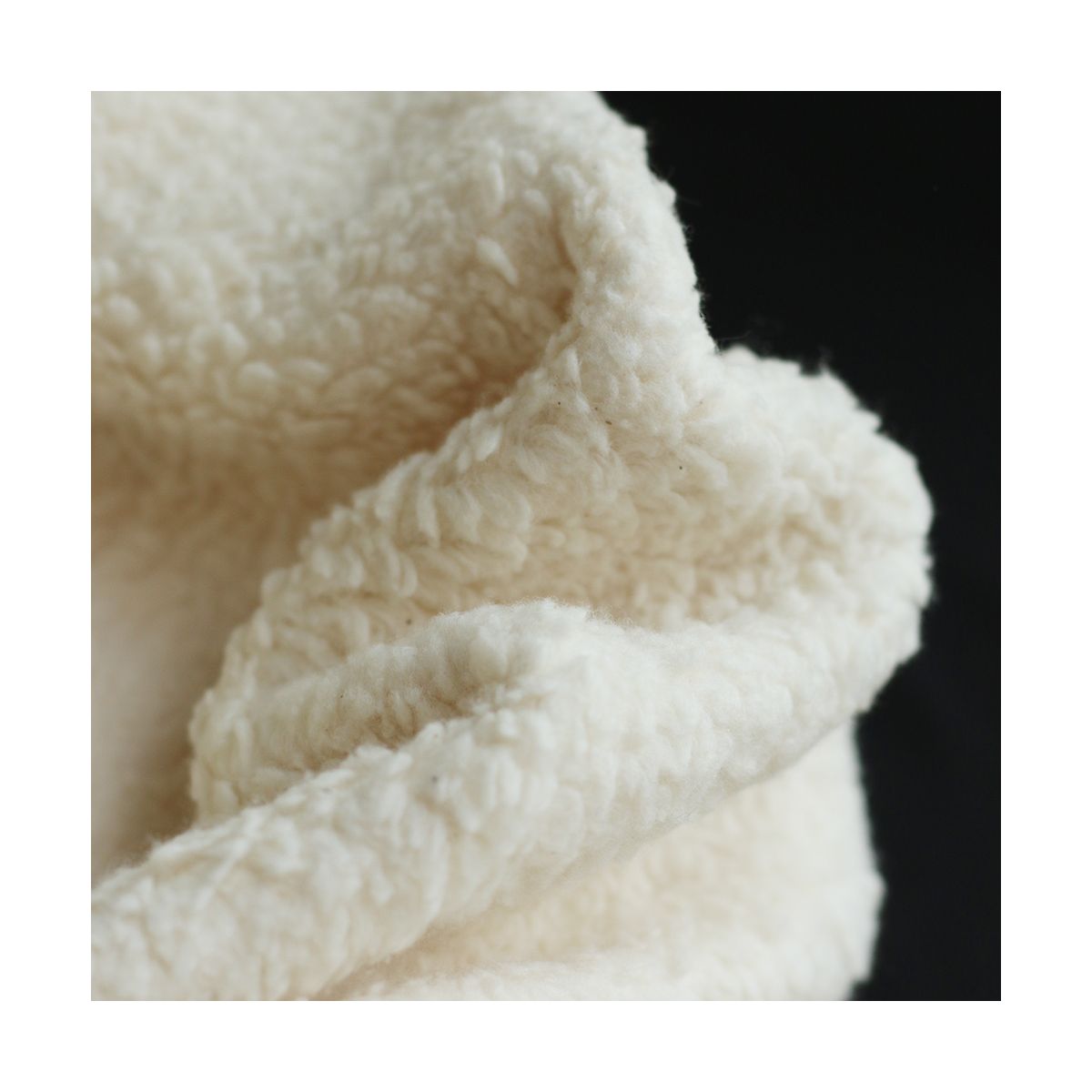 Billy - Fausse fourrure / Moumoute / Sherpa 100% coton BIO non blanchi écru Billy - Fausse fourrure / Moumoute / Sherpa 100% coton BIO non blanchi écru
