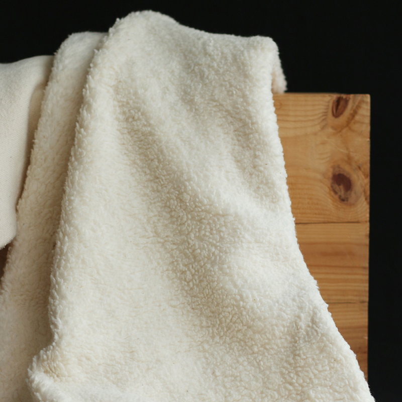 Billy - Fausse fourrure / Moumoute / Sherpa 100% coton BIO non blanchi écru