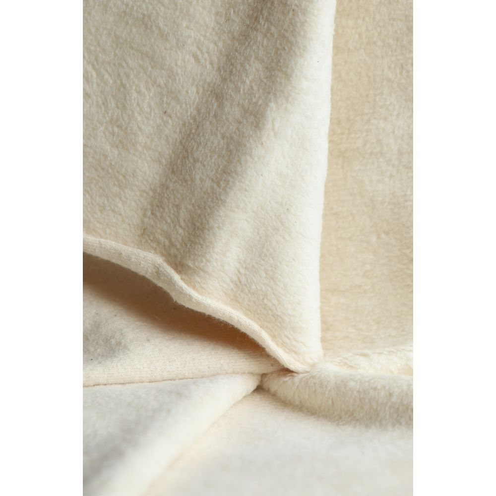 Gaby - Fausse fourrure / Moumoute / Sherpa 100% coton BIO non blanchi écru poils ras