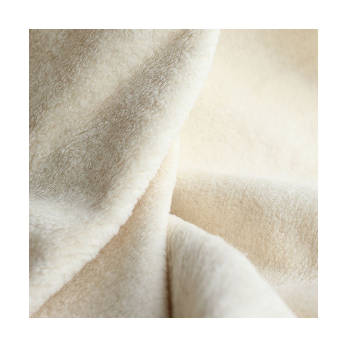 Gaby - Fausse fourrure / Moumoute / Sherpa 100% coton BIO non blanchi écru poils ras Gaby - Fausse fourrure / Moumoute / Sherpa 100% coton BIO non blanchi écru poils ras
