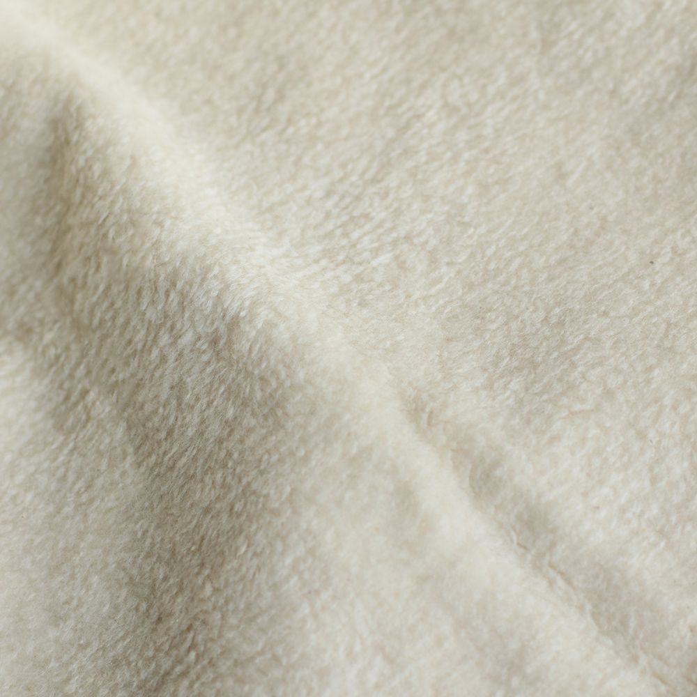 Gaby - Fausse fourrure / Moumoute / Sherpa 100% coton BIO non blanchi écru poils ras