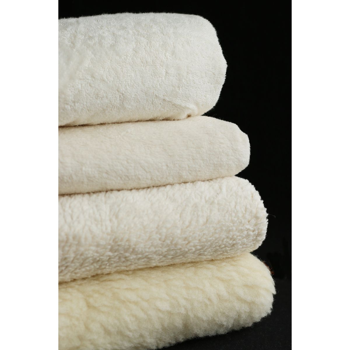 Gaby - Fausse fourrure / Moumoute / Sherpa 100% coton BIO non blanchi écru poils ras Gaby - Fausse fourrure / Moumoute / Sherpa 100% coton BIO non blanchi écru poils ras
