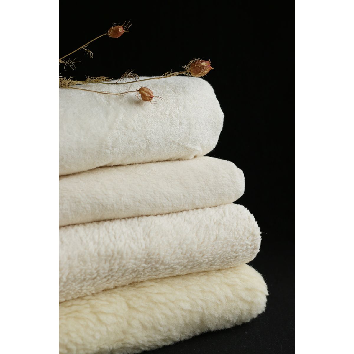 Gaby - Fausse fourrure / Moumoute / Sherpa 100% coton BIO non blanchi écru poils ras Gaby - Fausse fourrure / Moumoute / Sherpa 100% coton BIO non blanchi écru poils ras