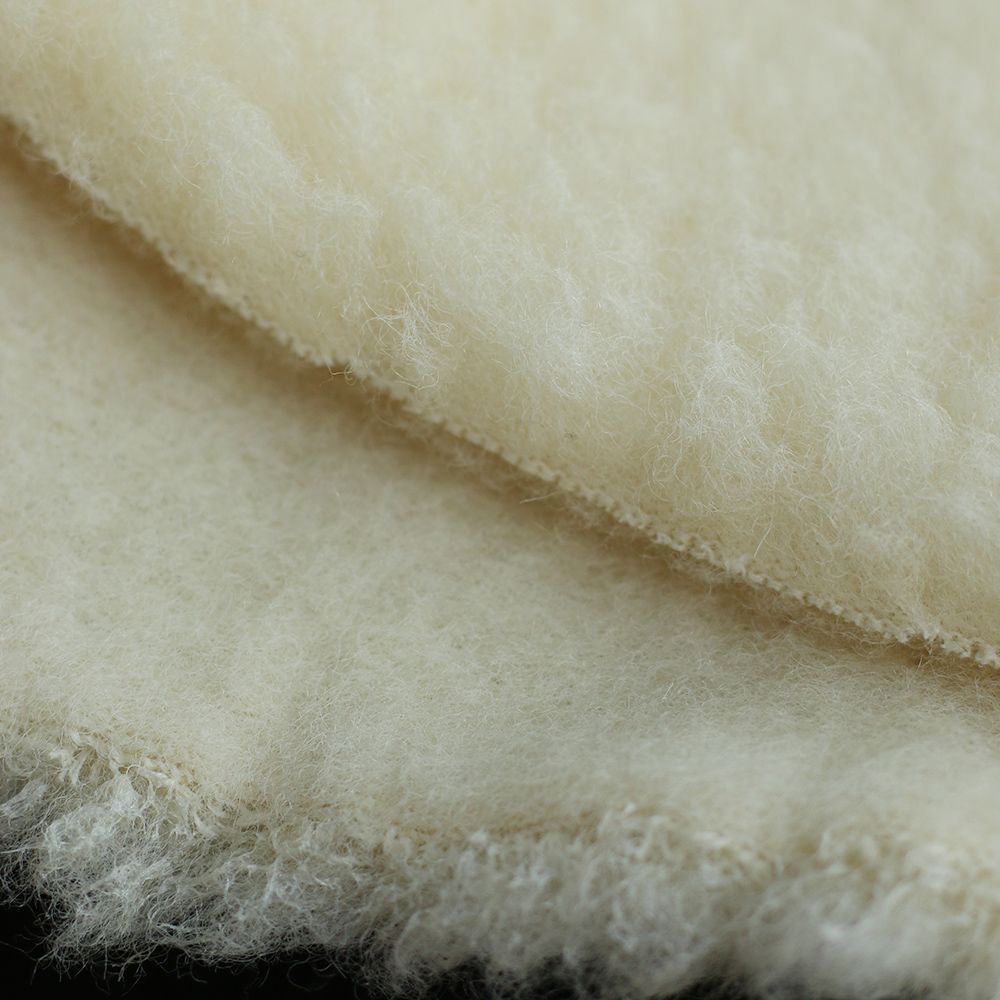 Shaun - Tissu fourrure pure laine vierge de mouton BIO tissée sur coton