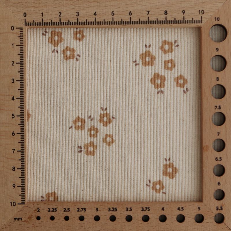 Aïna -Jersey coton BIO côtes fines à motif écru naturel