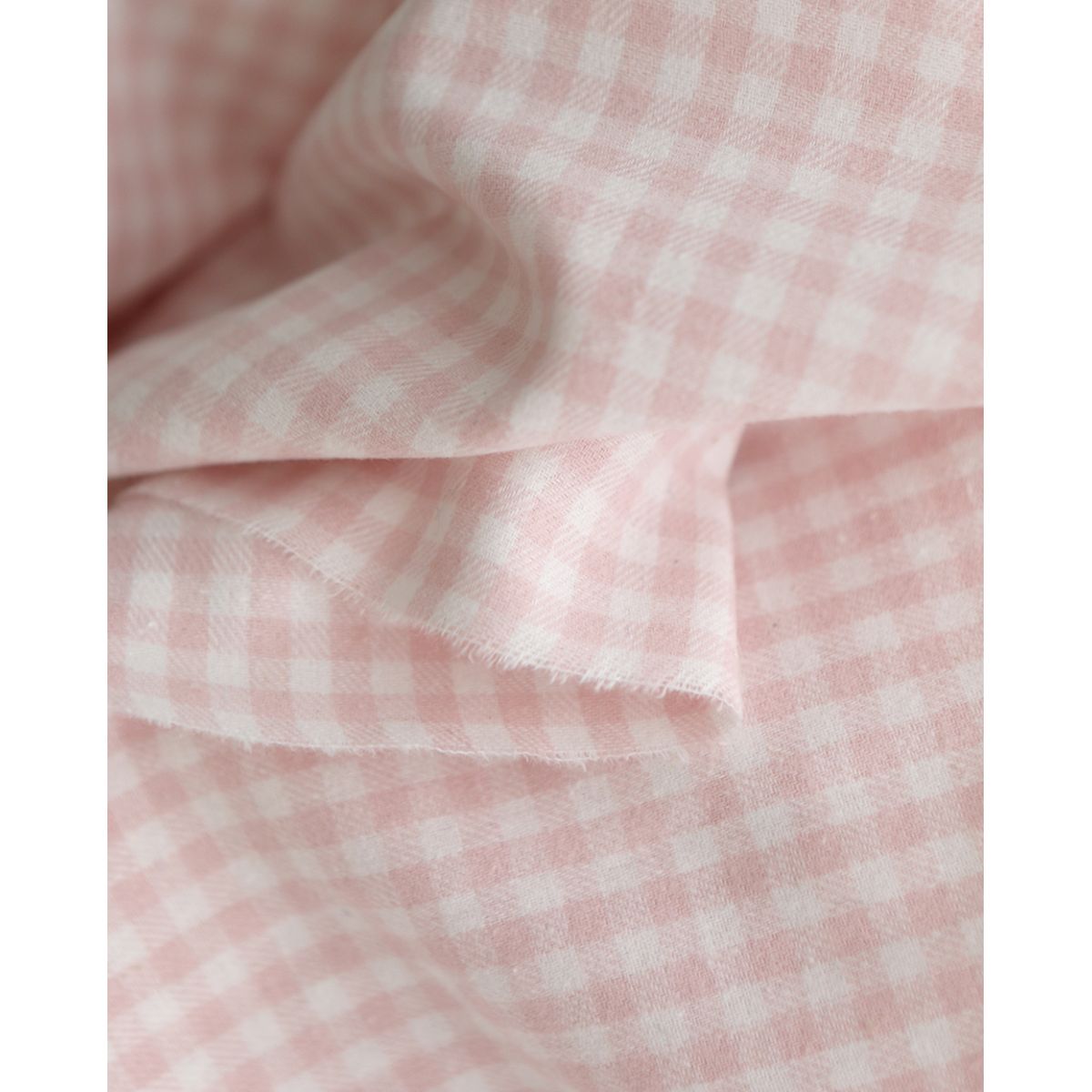 Gabin - Coton gratté style flanelle tissage vichy rose layette Gabin - Coton gratté style flanelle tissage vichy rose layette