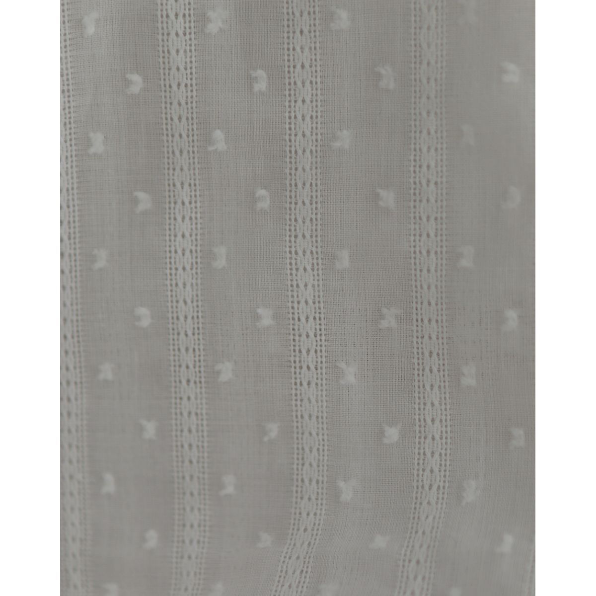 Broderie anglaise plumetis coton coloris blanc cassé