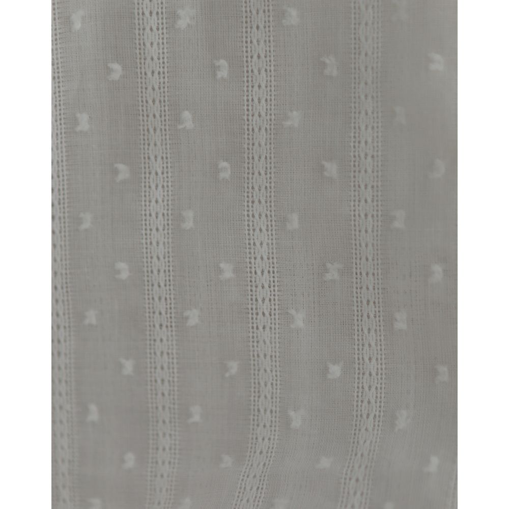Broderie anglaise plumetis coton coloris blanc cassé