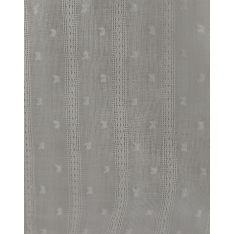 Broderie anglaise plumetis coton coloris blanc cassé