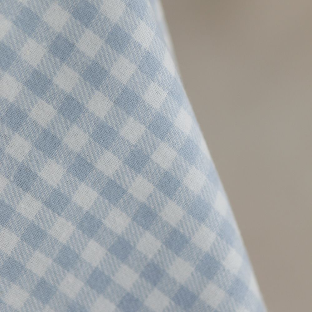 Gabin - Coton gratté style flanelle tissage vichy bleu layette