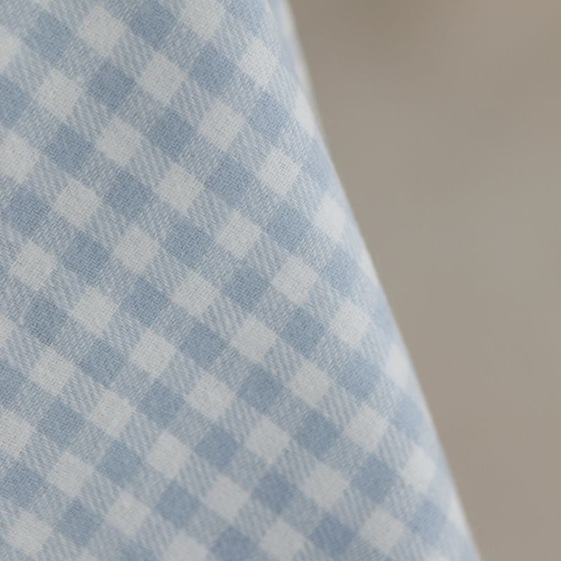 Gabin - Coton gratté style flanelle tissage vichy bleu layette