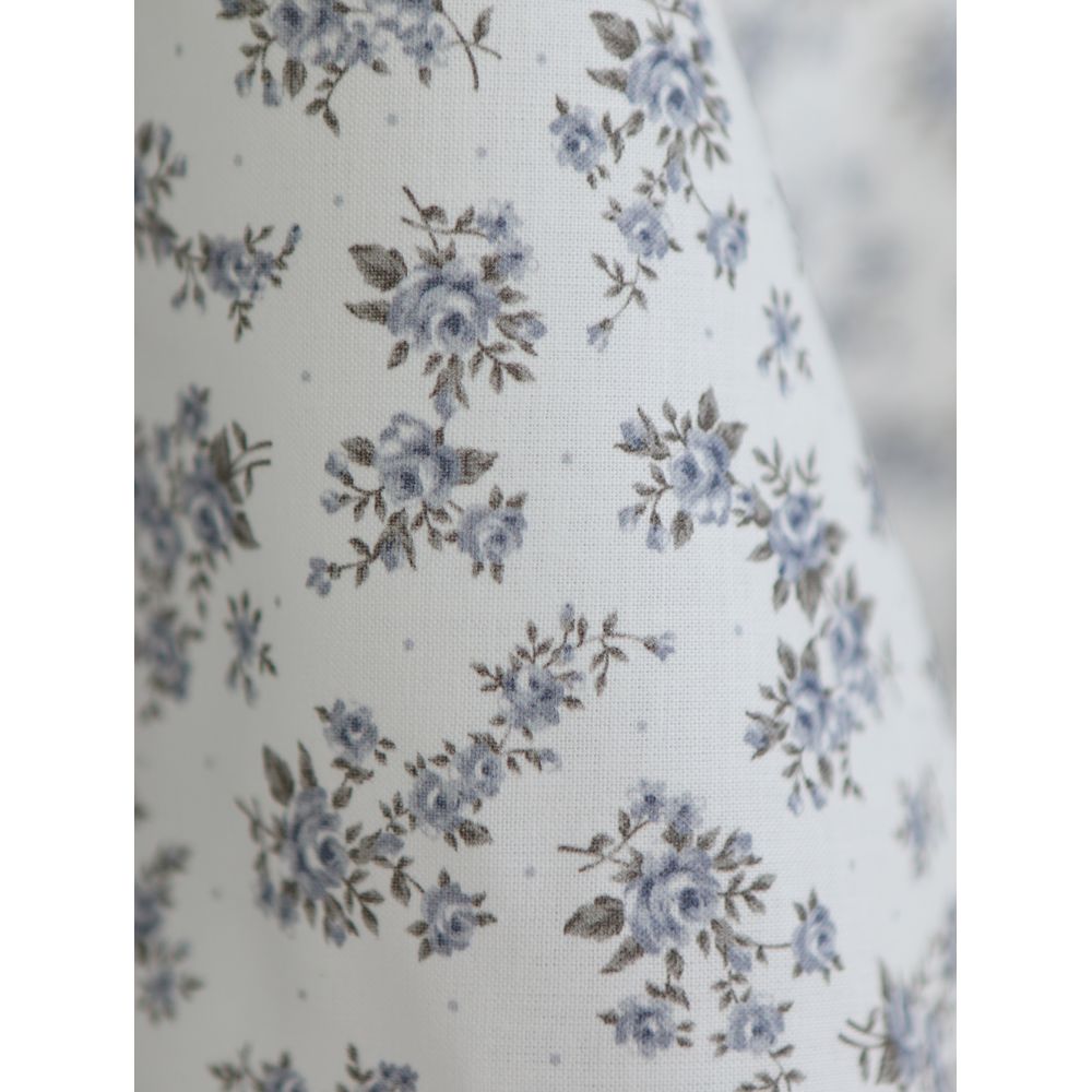 Lilou - Popeline douce coton BIO organique fond blanc imprimé exclusif vert et bleu