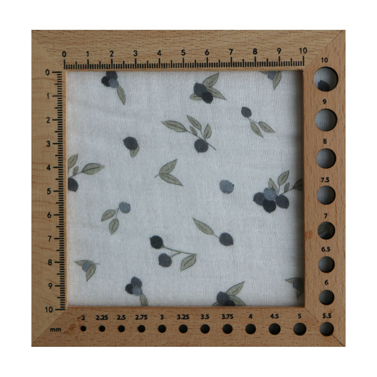 Hind - Double gaze de coton BIO fond blanc imprimé exclusif vert et bleu Hind - Double gaze de coton BIO fond blanc imprimé exclusif vert et bleu
