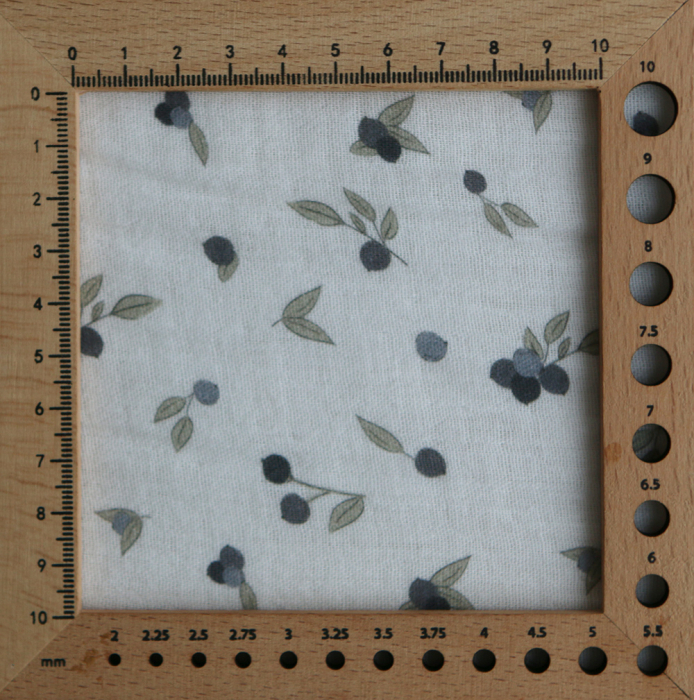 Hind - Double gaze de coton BIO fond blanc imprimé exclusif vert et bleu