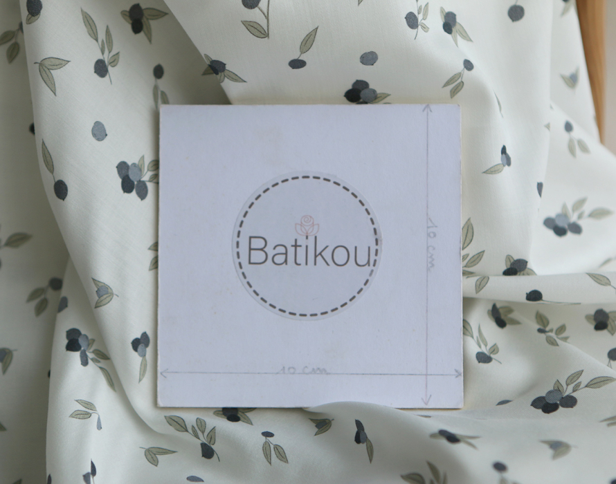 Hind - Batiste de coton douce à imprimé exclusif vert et bleu