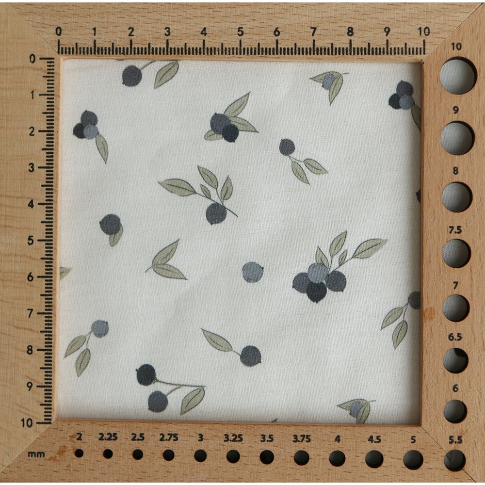 Hind - Popeline douce coton BIO organique fond blanc imprimé exclusif vert et bleu